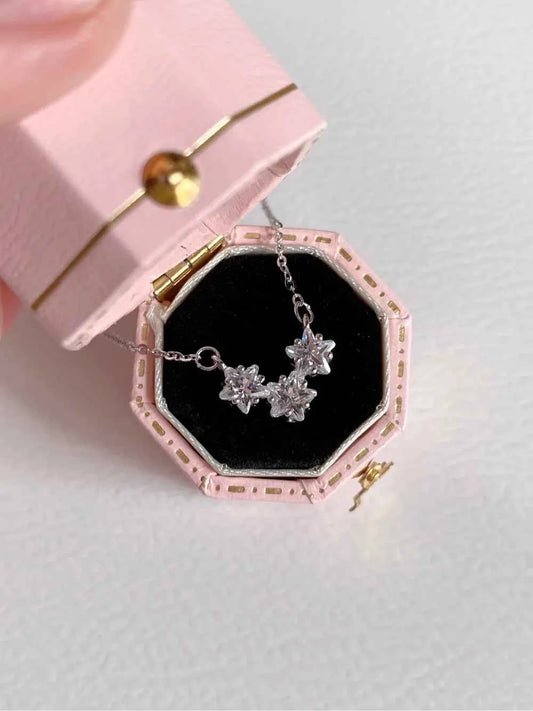 "Brilliant Starlight" 925 Sterling Silver Necklace - Perfect Birthday Gift for Her