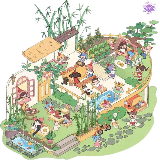 Bar and Art Museum – 3D Miniature Sticker Scenes - 6 Theme Sets: Bar | Art Museum | Courtyard | Boxing Gym | Sushi Restaurant | Abandoned School