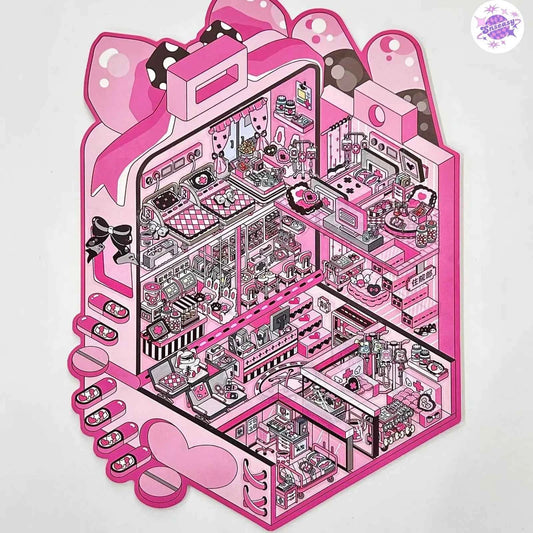 Plus Business of the Day 14.0 – 3D Miniature Sticker Scenes - 4 Theme Sets: Sweet Clinic | Ghost Hotel | Dance Hall | Tomato Express