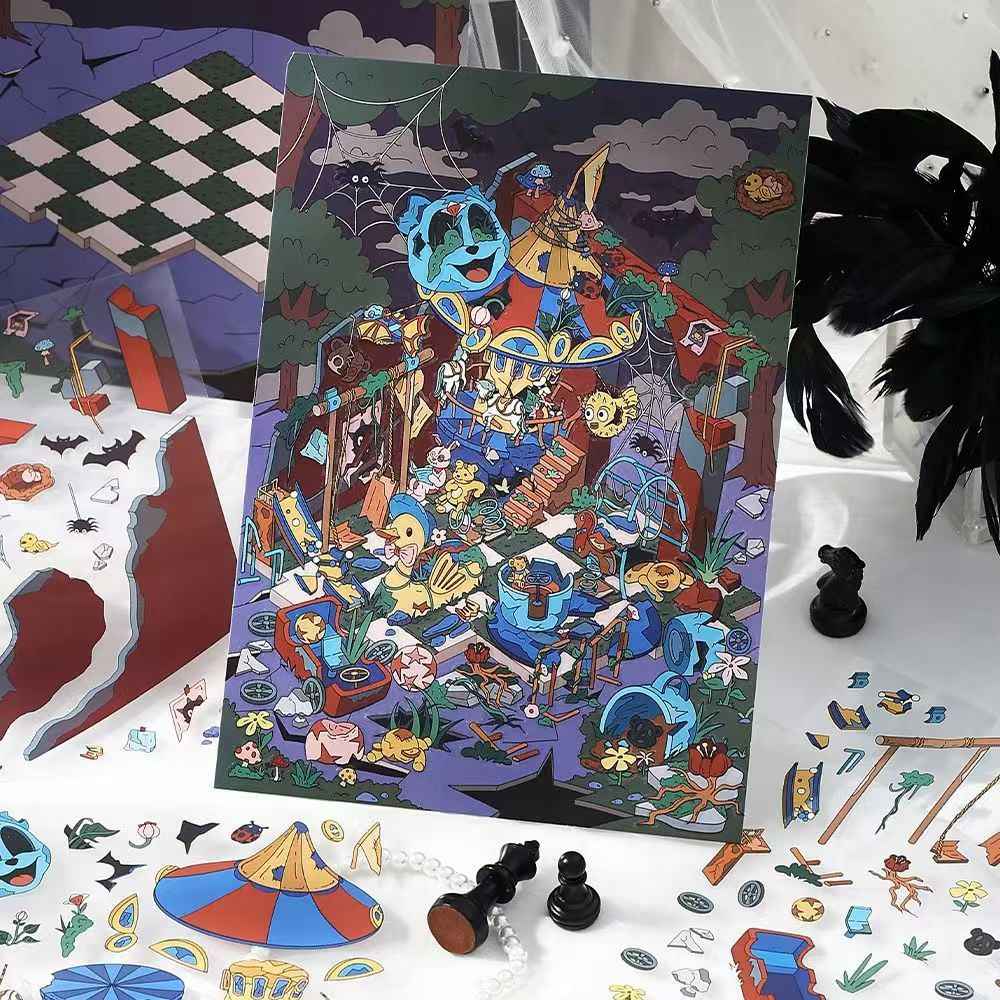 Plus Business of the Day 13.0 – 3D Miniature Sticker Scenes - 2 Theme Sets: Deep Sea Ruins | Abandoned Amusement Park