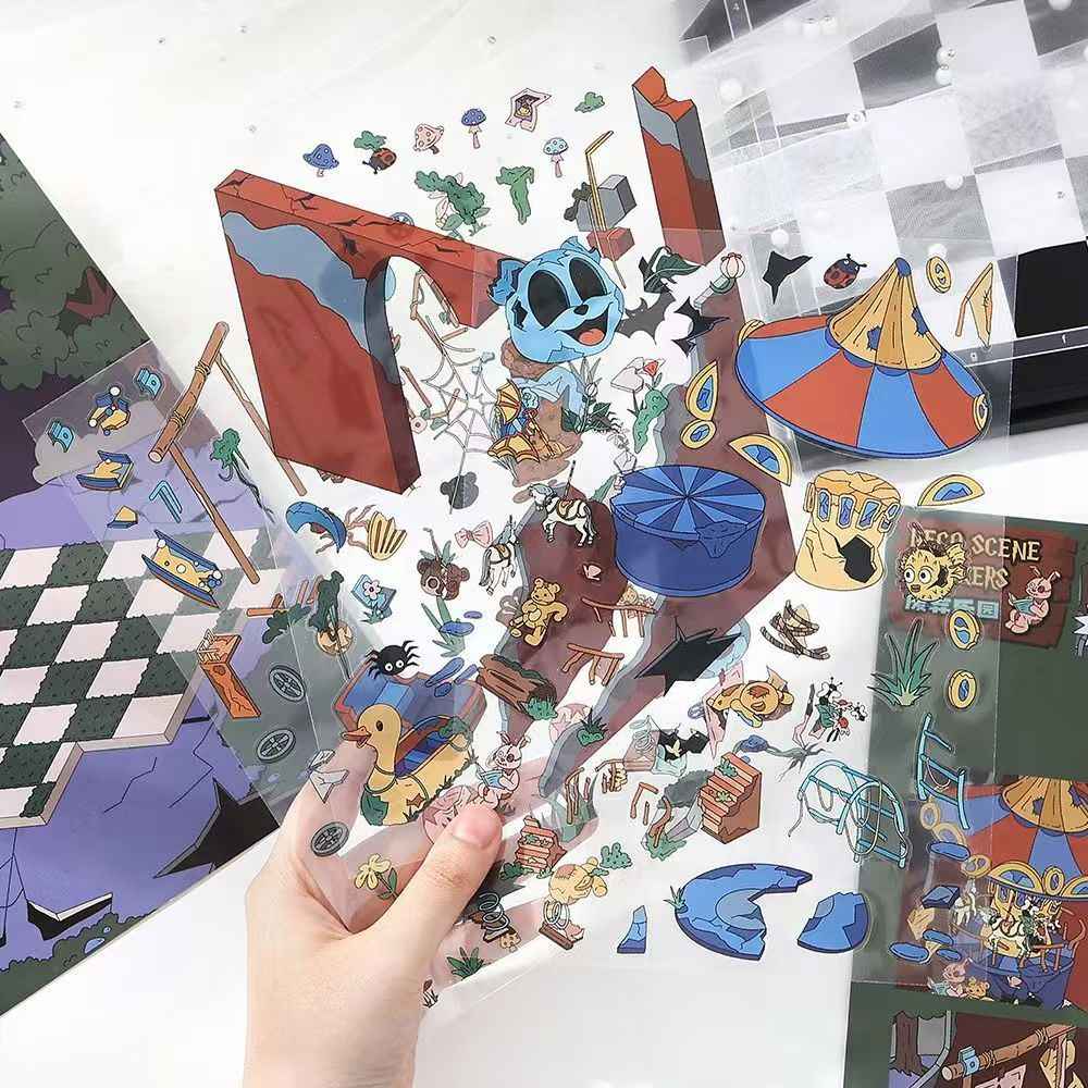 Plus Business of the Day 13.0 – 3D Miniature Sticker Scenes - 2 Theme Sets: Deep Sea Ruins | Abandoned Amusement Park