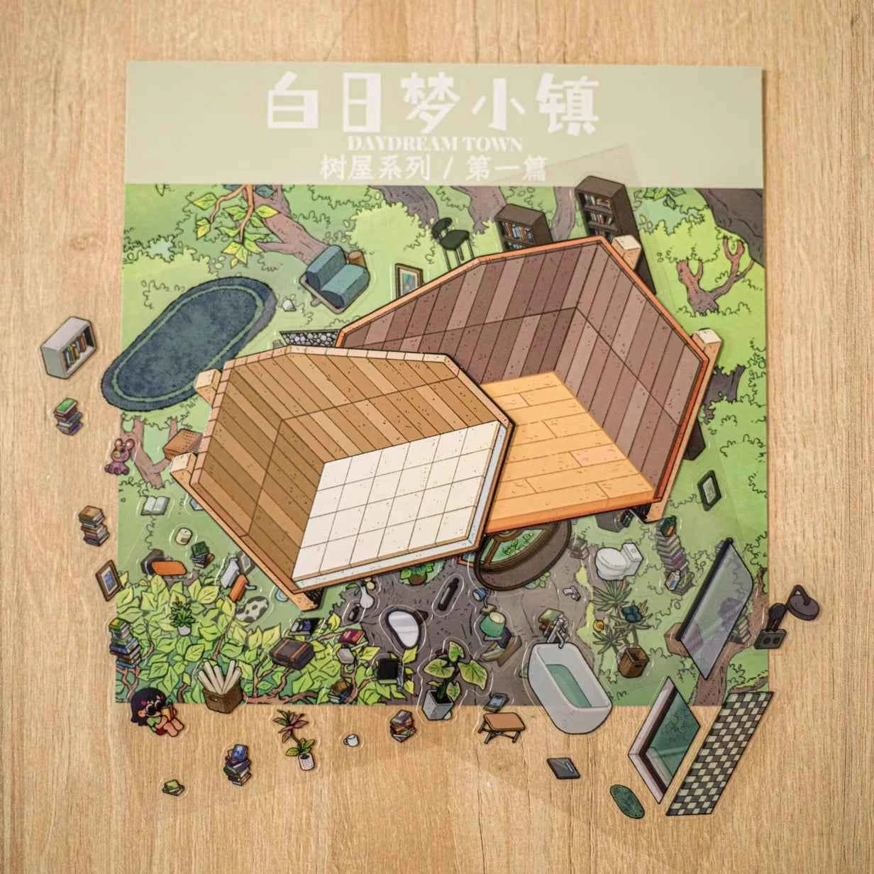 Original 3D Stickers - Dream Town Series: 4 Theme Sets - Outdoor Camping | Dream Cottage | Dream Treehouse 1.0 | Dream Treehouse 2.0 - SNSEASY