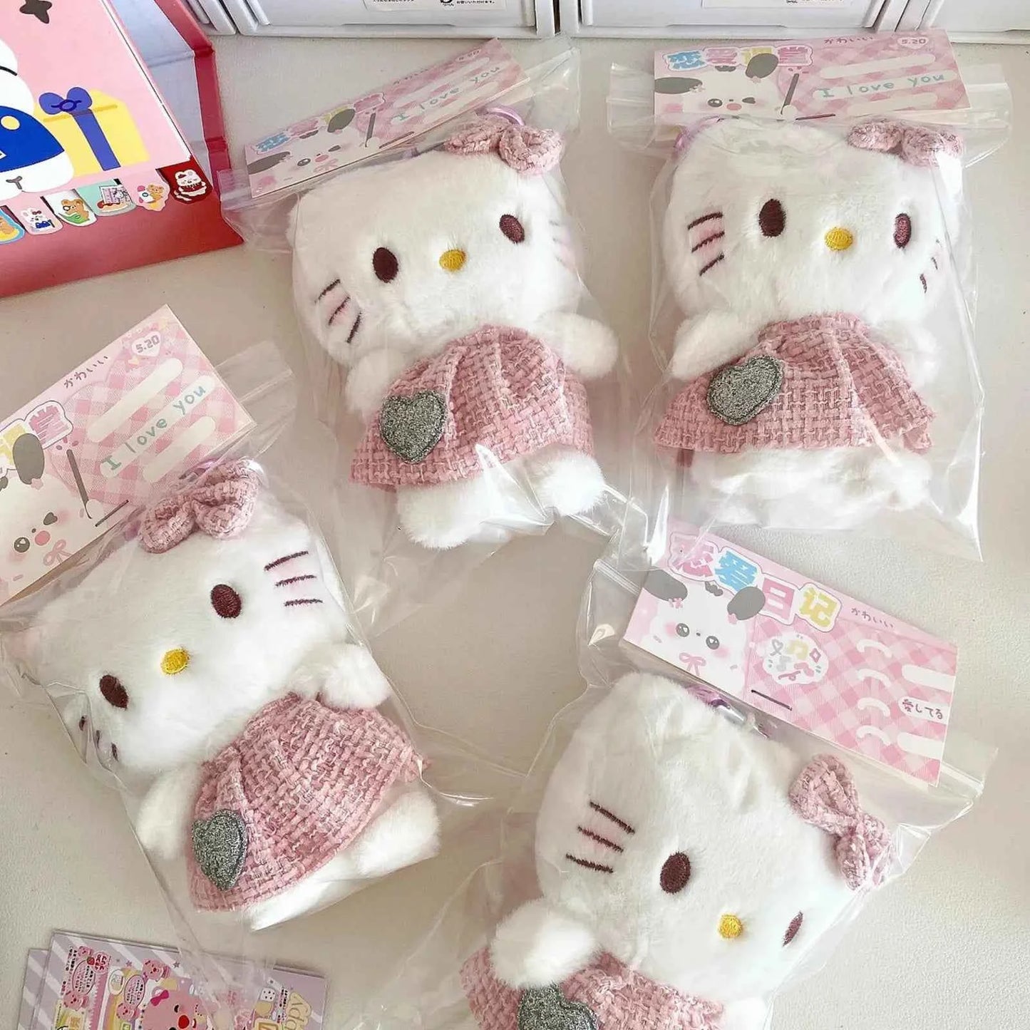 Handmade Kitty Plush Doll Gift Box - 7 Pcs - SNSEASY