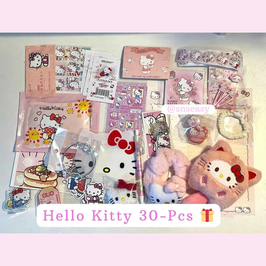 Cute Hello Kitty Plush Charm Birthday Gift Box – 30 Pcs - SNSEASY