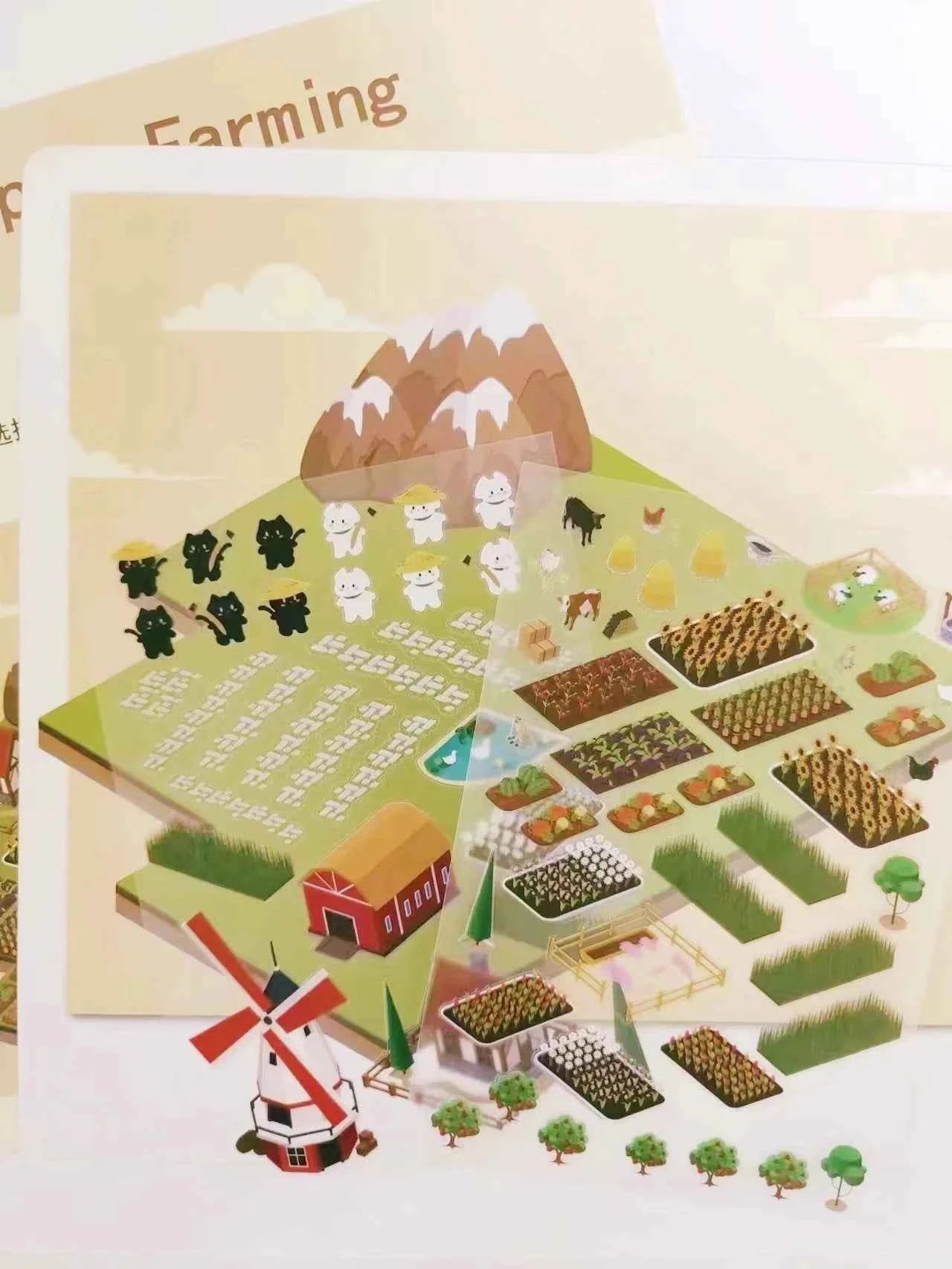 Mystery Town 3D Room Stickers - All 3 Themes: Coffee Shop | Happy Farming | Dream House - SNSEASY