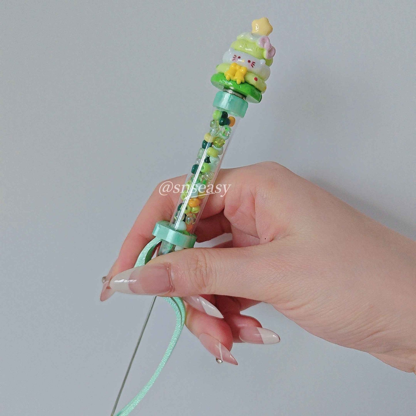 Pearl Bead Pen for Mini Fuse Beads β Hello Kitty Style with Magnetic Doll Tops | 3 Interchangeable Heads