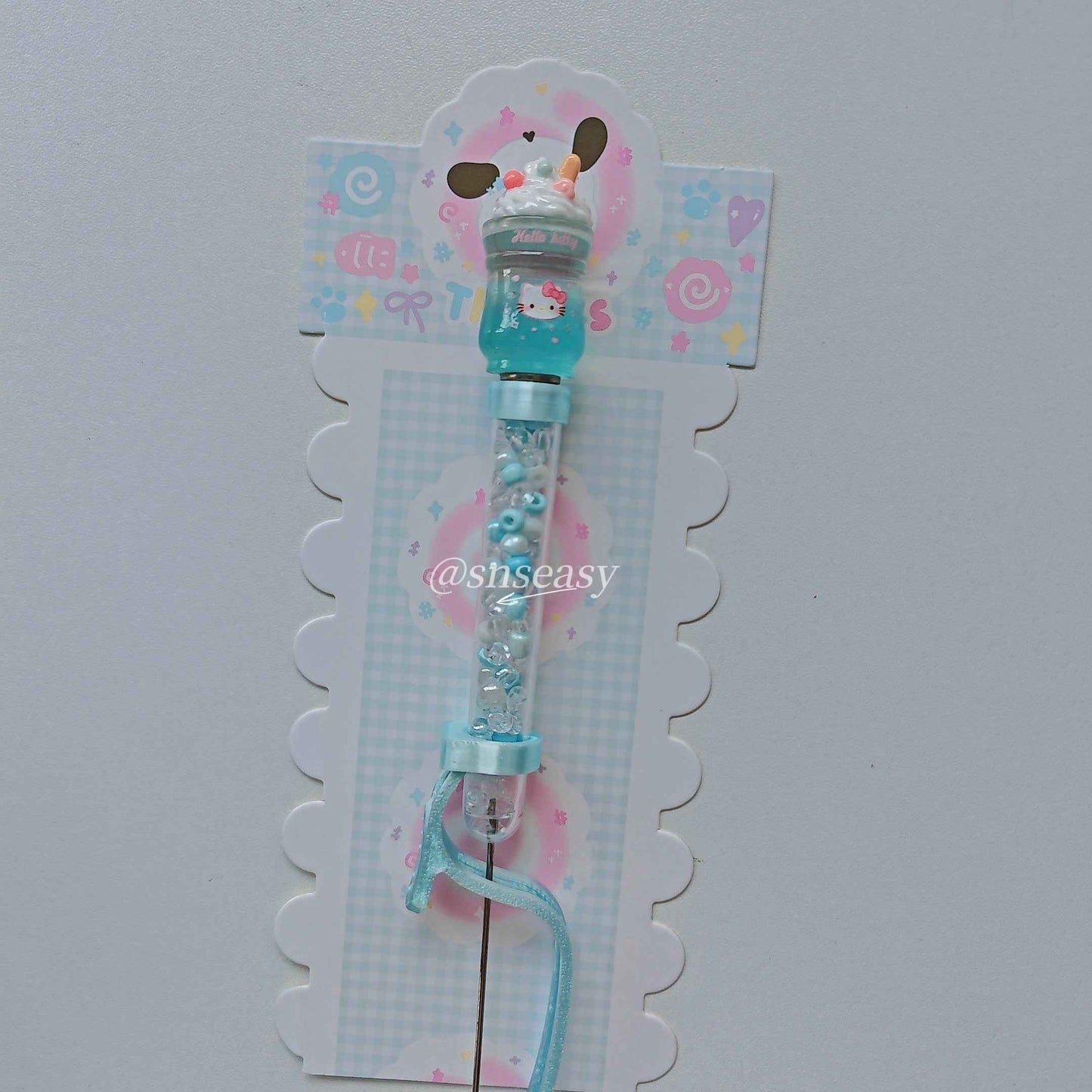 Pearl Bead Pen for Mini Fuse Beads β Hello Kitty Style with Magnetic Doll Tops | 3 Interchangeable Heads