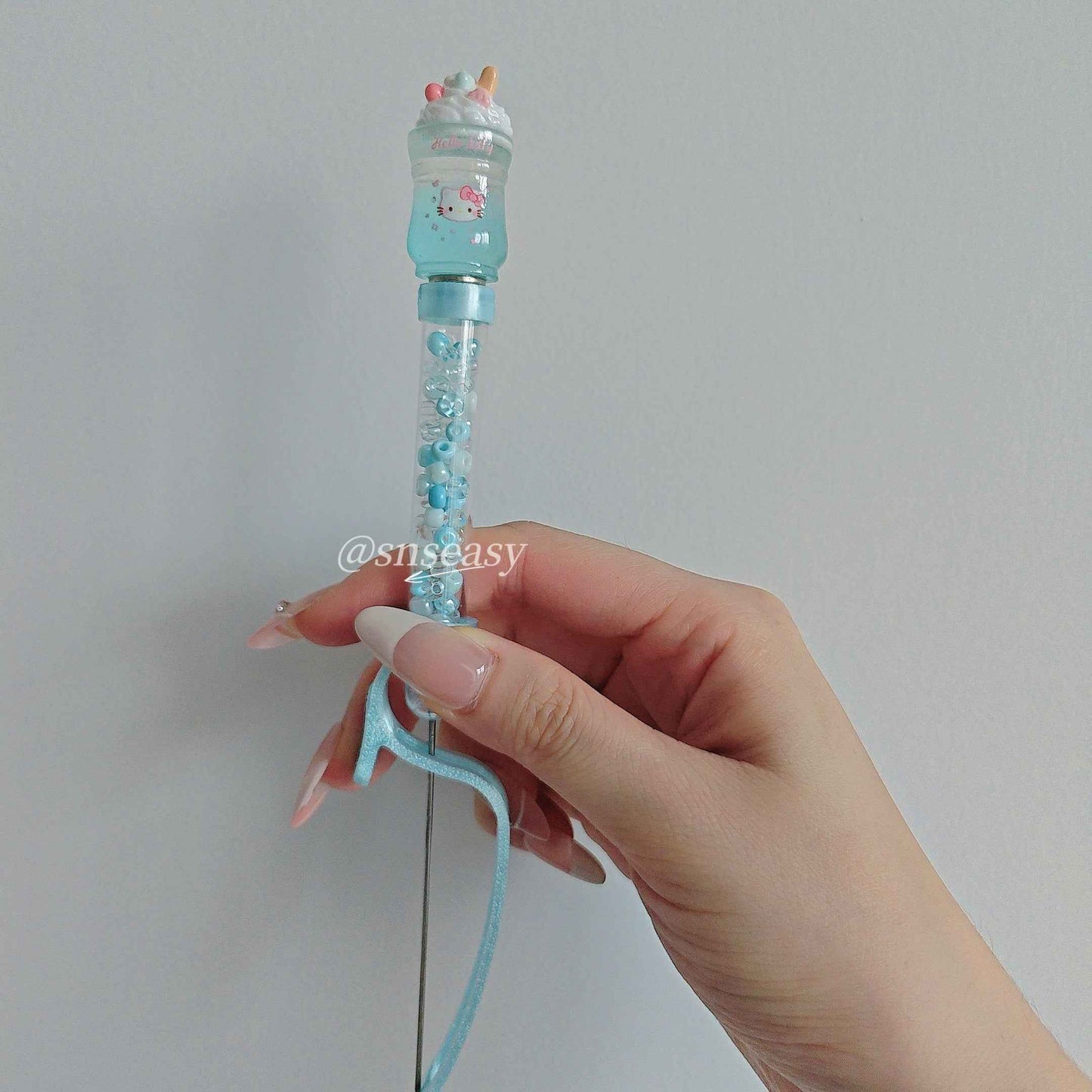 Pearl Bead Pen for Mini Fuse Beads β Hello Kitty Style with Magnetic Doll Tops | 3 Interchangeable Heads