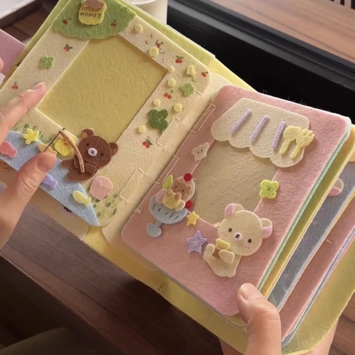 Handmade โRilakkumaโ Felt Photo Album | A Cozy Keepsake for Your Cutest Moments