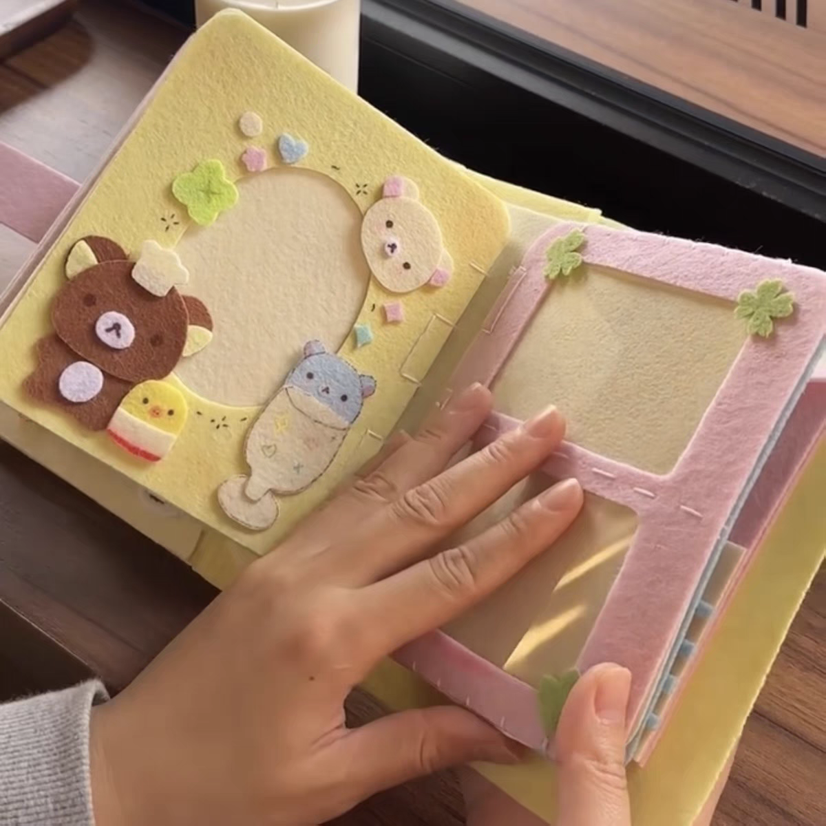 Handmade โRilakkumaโ Felt Photo Album | A Cozy Keepsake for Your Cutest Moments