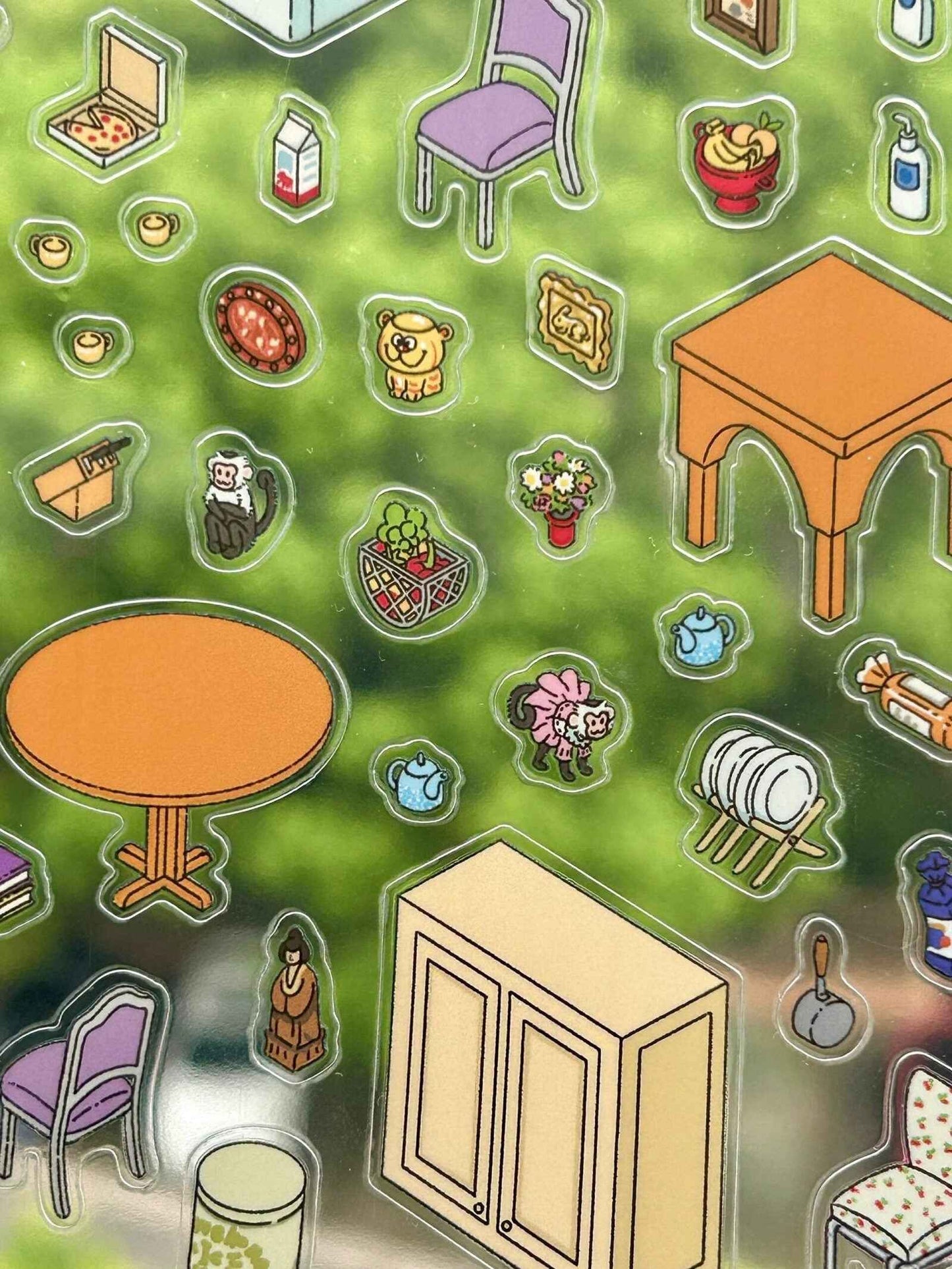 Friends 3D Isometric Room Stickers - Monica’s Kitchen - SNSEASY