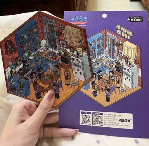 Friends 3D Isometric Room Stickers - Monica’s Kitchen - SNSEASY
