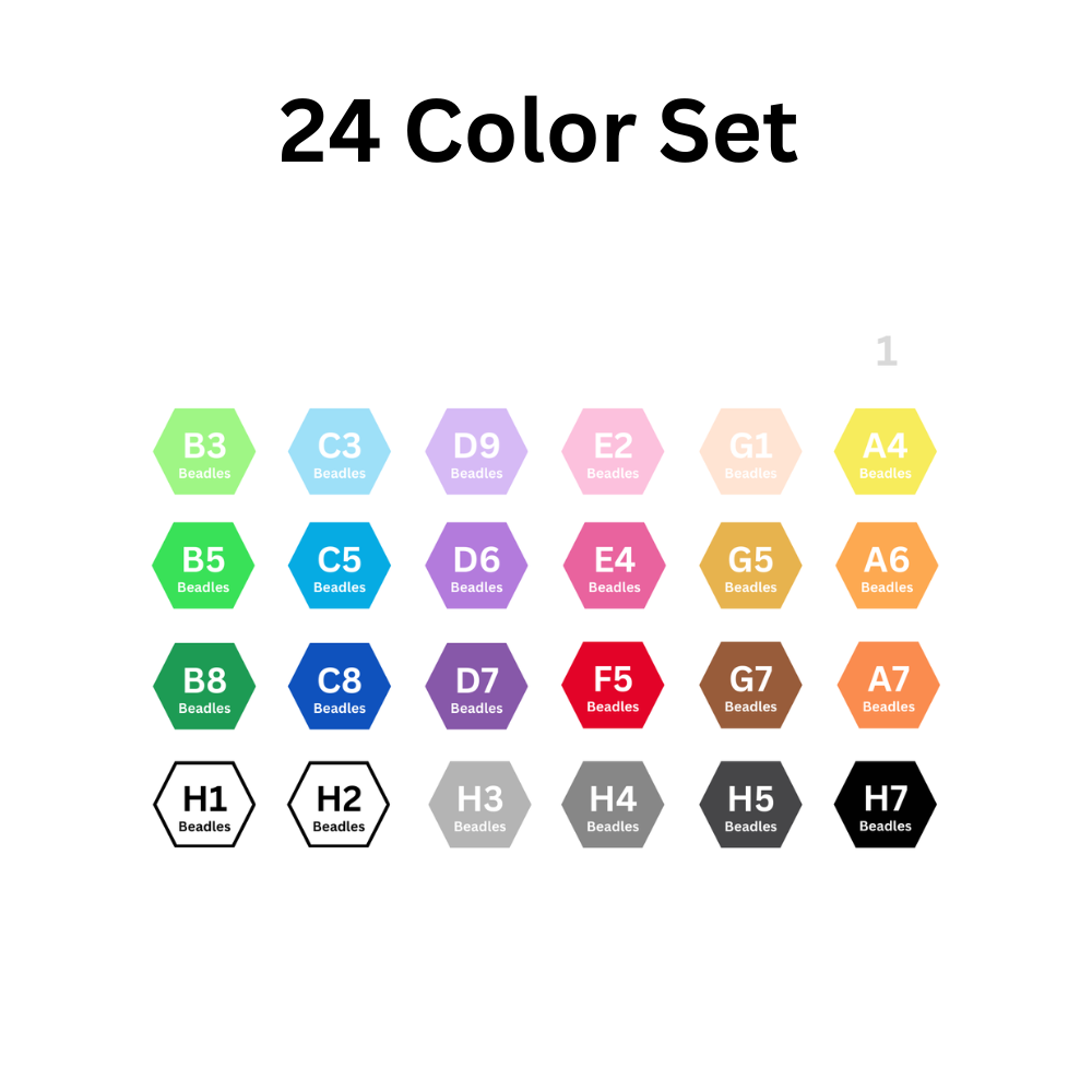 Perler Beads-24 Colors Fuse Beads Basic Kit