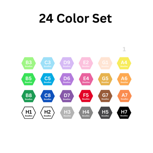 Perler Beads-24 Colors Fuse Beads Basic Kit