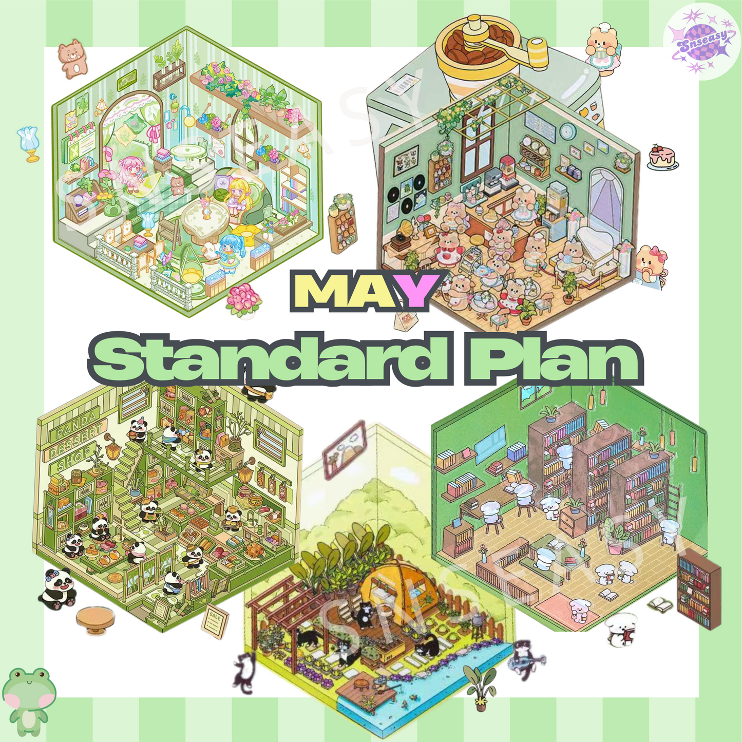 "Lucky Spring" Scene Sticker Box