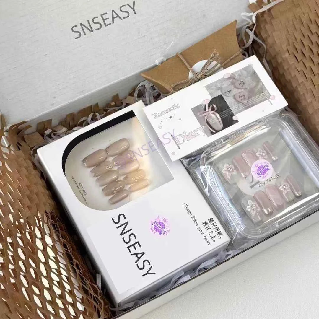 U1 Premium Color Handmade Nail Art (10-Piece Set) - SNSEASY