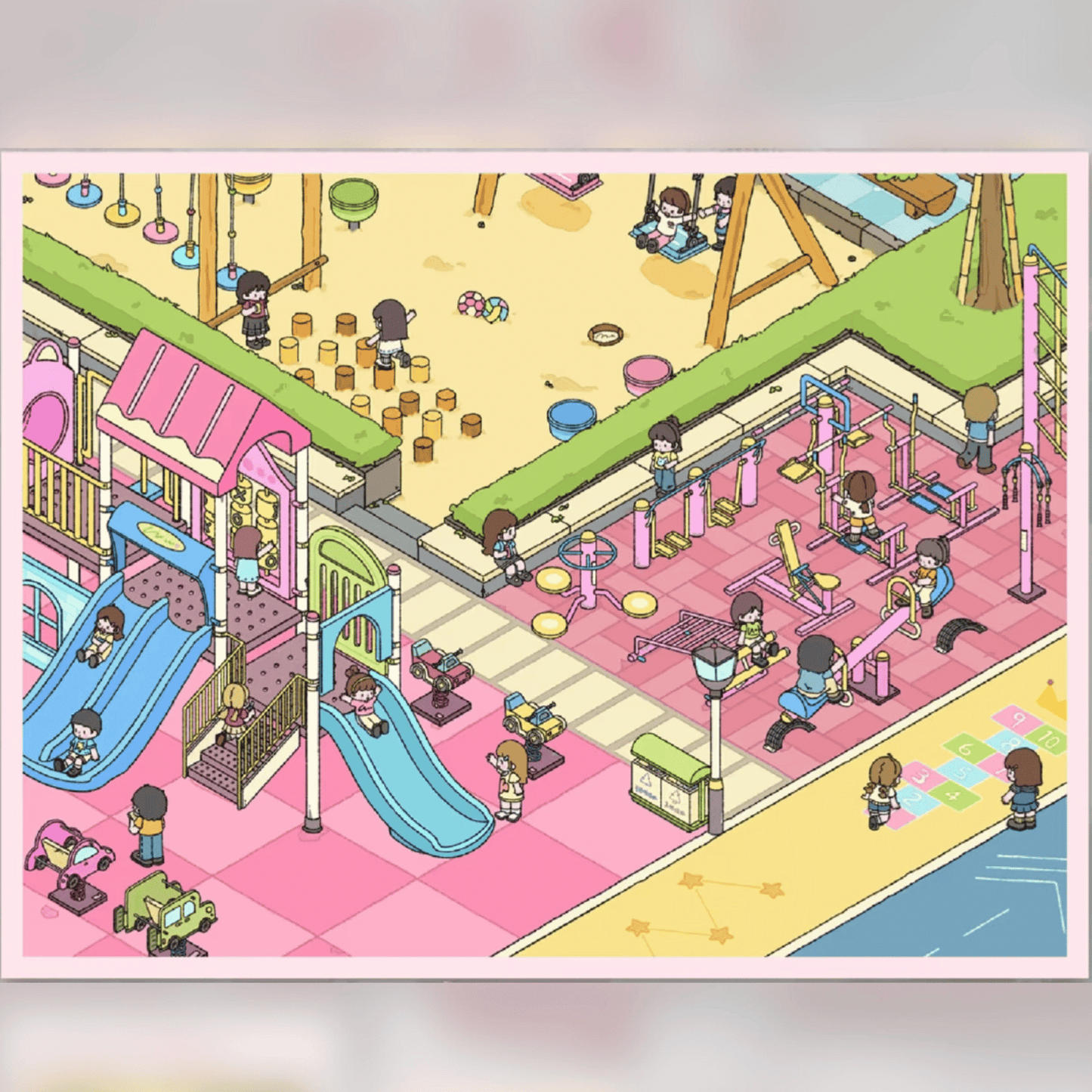 Leisure Moments – 3D Miniature Scene Stickers – 3 Theme Sets: Coffee Estate | Street Food | Amusement Park