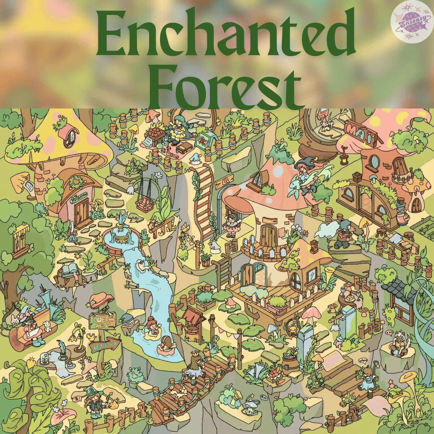 Fairy Tale Stories – Plus Size 3D Miniature Scene Stickers – 3 Theme Sets: Alice in Wonderland | Thumbelina | Enchanted Forest