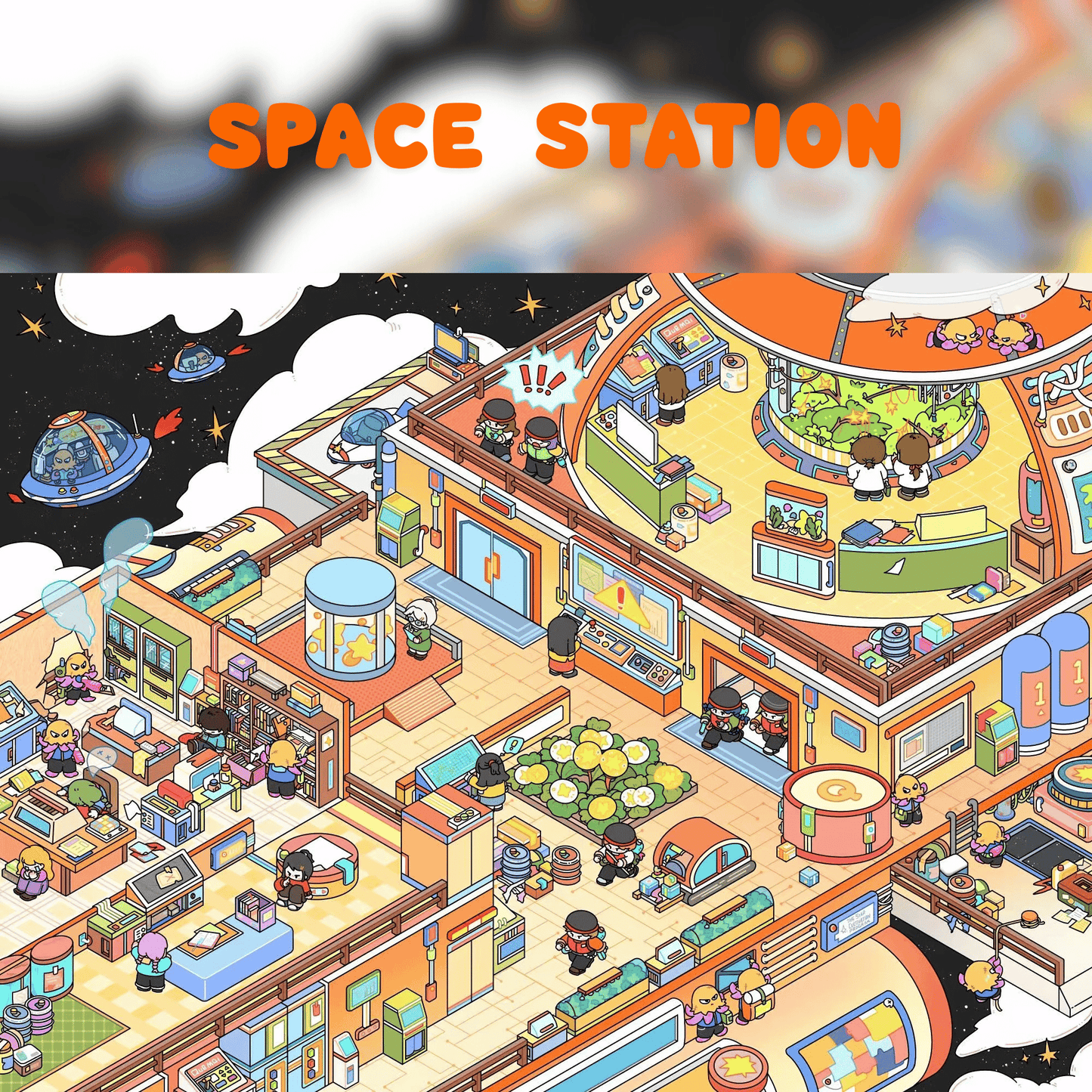 Space Exploration – Plus Size 3D Miniature Scene Stickers – 2 Theme Sets: Space Station | Space Research Institute
