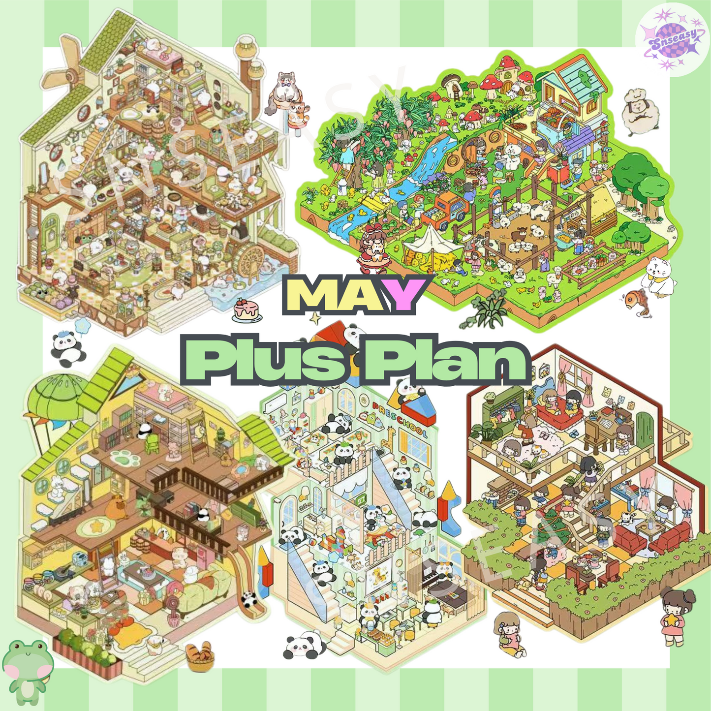"Lucky Spring" Scene Sticker Box