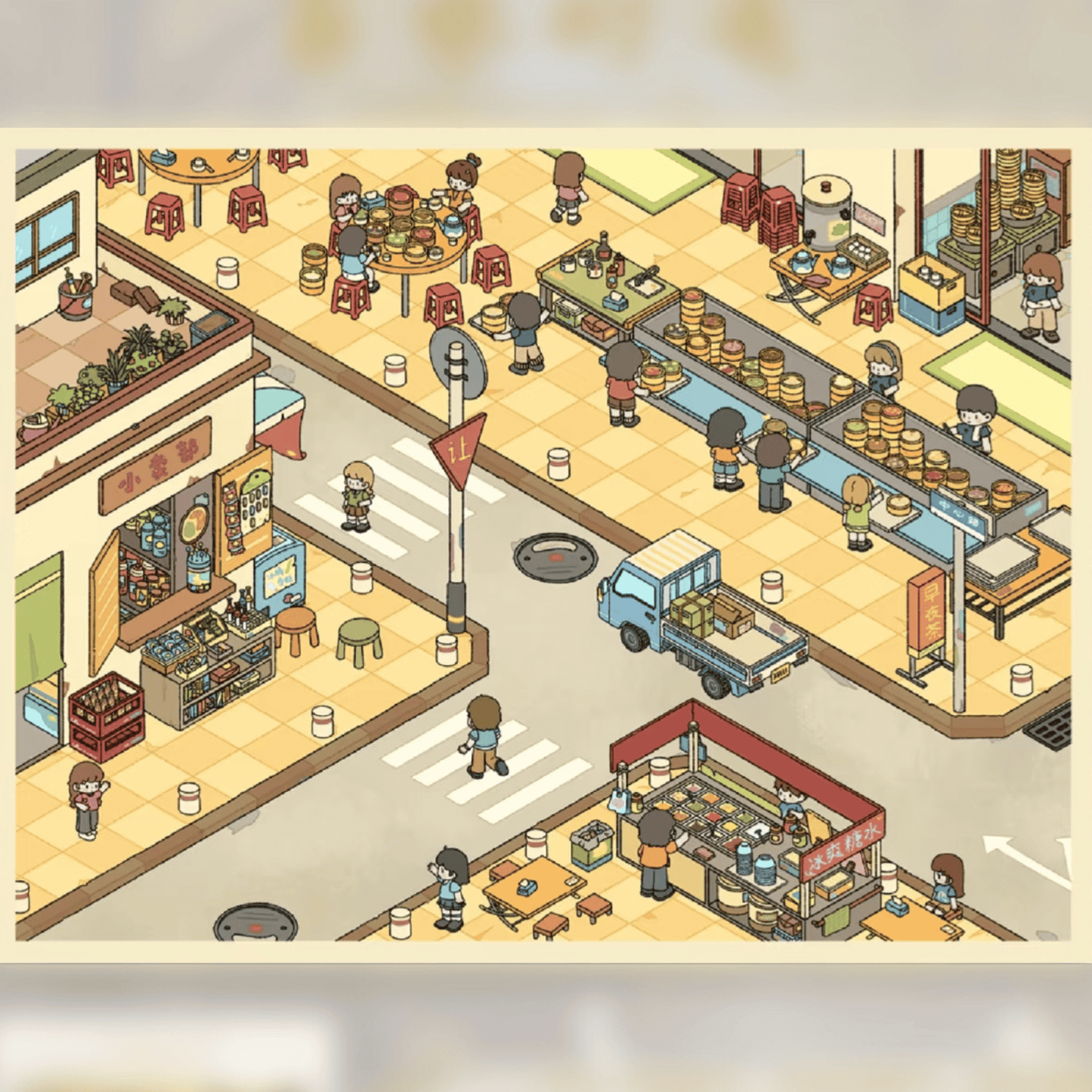 Leisure Moments – 3D Miniature Scene Stickers – 3 Theme Sets: Coffee Estate | Street Food | Amusement Park