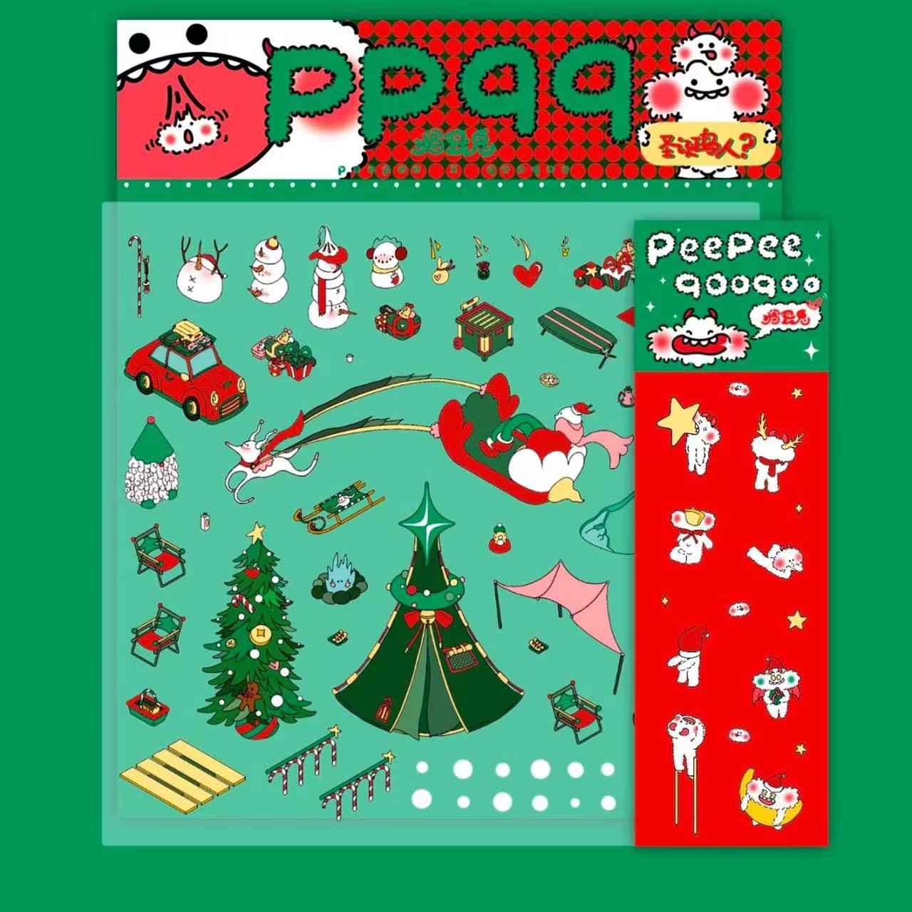 Mischief Maker Series 3D Isometric Room Stickers - 6 Theme Sets: Christmas Party | Candy House | Our Home | Valentine's Beach | Dessert Shop | Halloween Wonderland with Luminous - SNSEASY