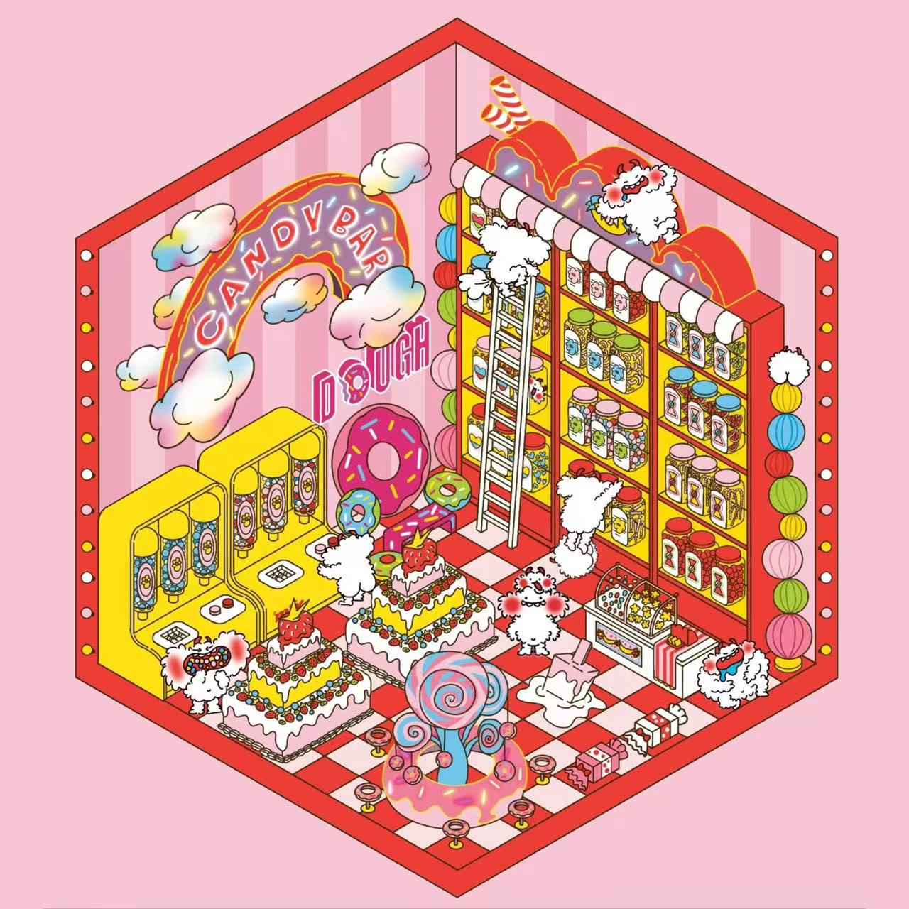 Mischief Maker Series 3D Isometric Room Stickers - 6 Theme Sets: Christmas Party | Candy House | Our Home | Valentine's Beach | Dessert Shop | Halloween Wonderland with Luminous - SNSEASY