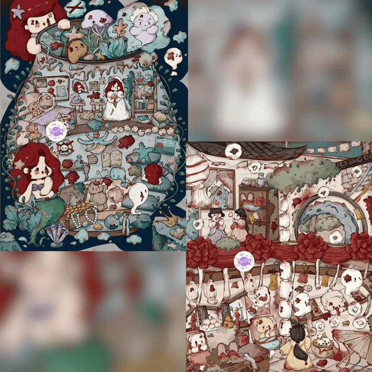 Broken Dolls – 3D Miniature Scene Stickers – Plus Size – 2 Theme Sets: Mermaid’s Broken Doll | Old House’s Broken Doll - SNSEASY