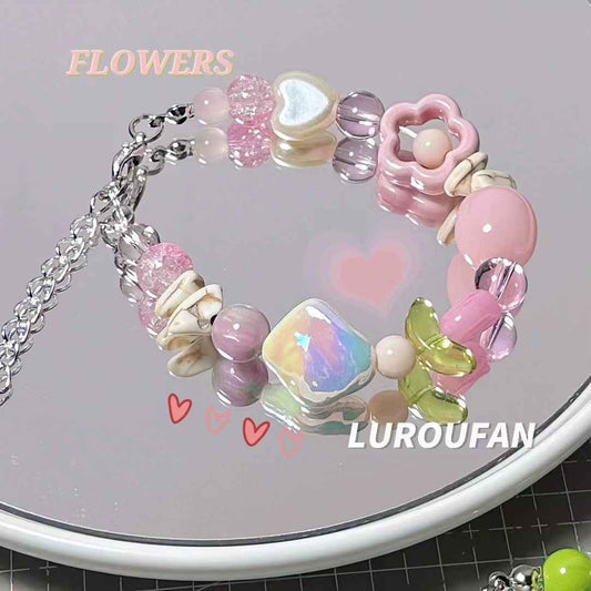 Handcrafted Adorable Girly Beaded Bracelet | Perfect for Friends | Trendy on Instagram - SNSEASY