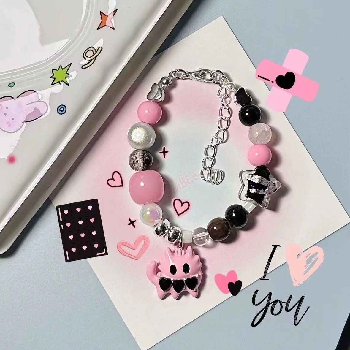 Handcrafted Adorable Girly Beaded Bracelet | Perfect for Friends | Trendy on Instagram - SNSEASY