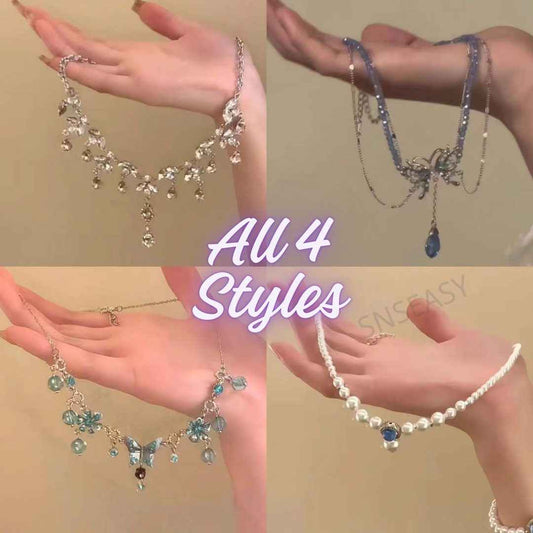 Pink Waterdrop Tassel Necklace - Luxury Minimalist Design with Premium Elegance - SNSEASY