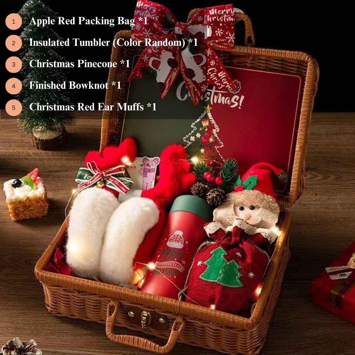 Christmas Gift Box with Handwoven Rattan - SNSEASY