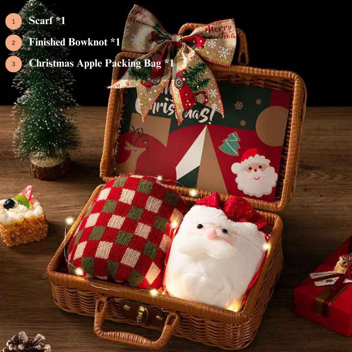 Christmas Gift Box with Handwoven Rattan - SNSEASY