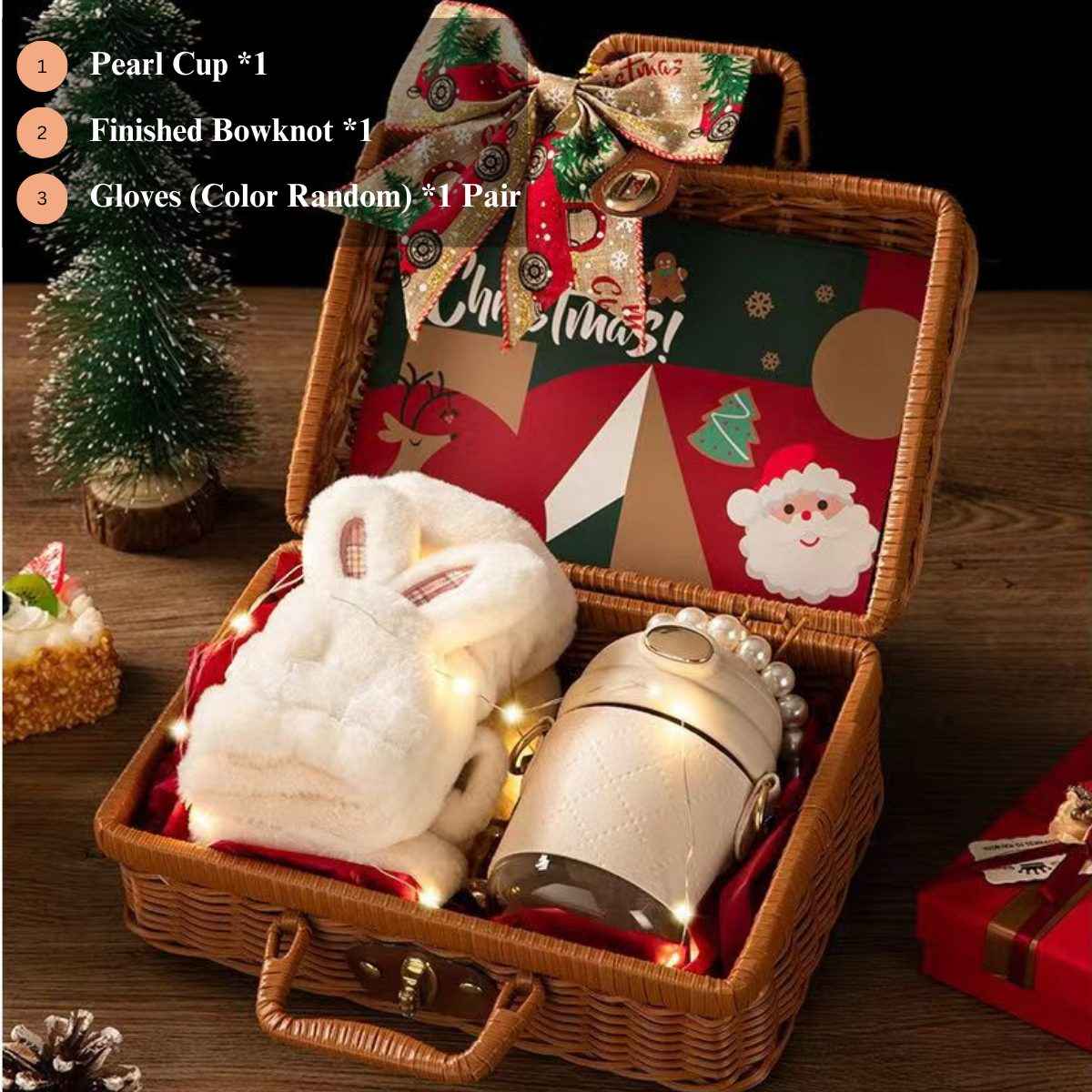 Christmas Gift Box with Handwoven Rattan - SNSEASY