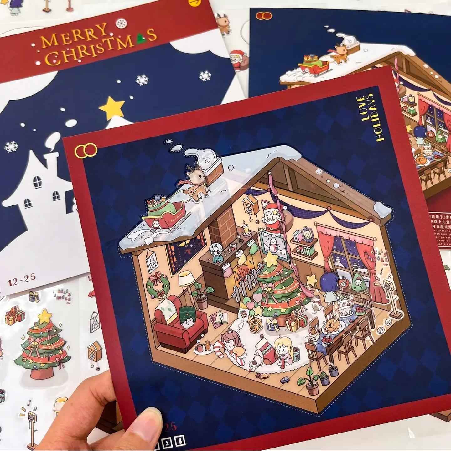 Christmas House – 3D Sticker Scene - SNSEASY