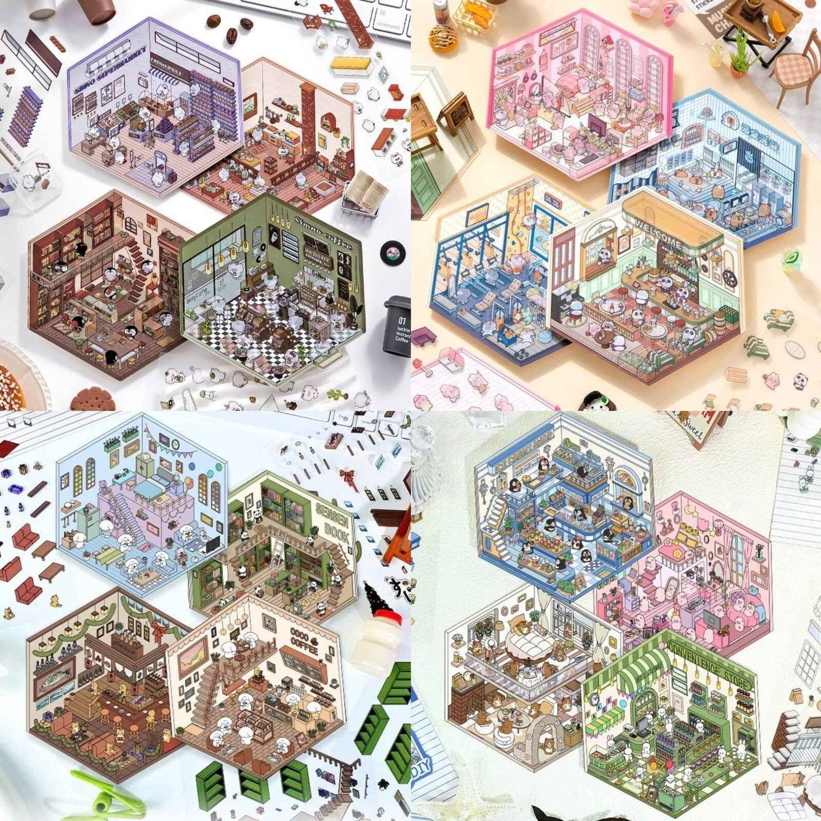 3D Stickers Scene - All 16 Themes | Version 1.0, 2.0, 3.0, 4.0 Sets - SNSEASY