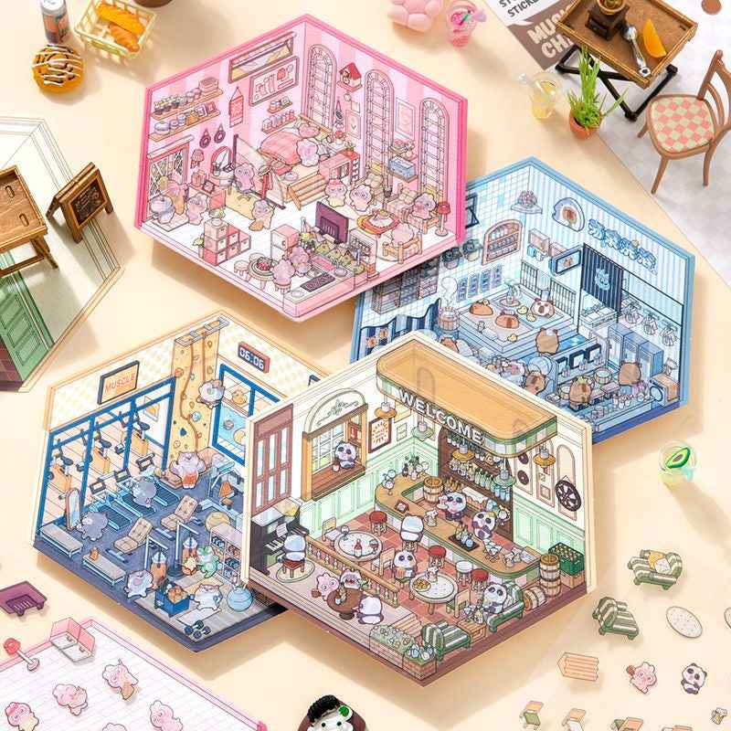 3D Stickers Scene - All 16 Themes | Version 1.0, 2.0, 3.0, 4.0 Sets - SNSEASY