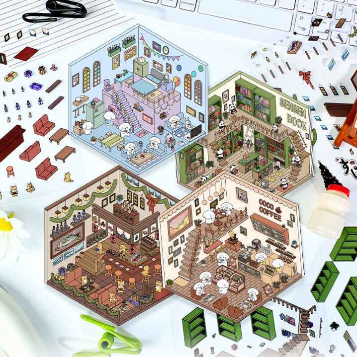 3D Stickers Scene - All 16 Themes | Version 1.0, 2.0, 3.0, 4.0 Sets - SNSEASY