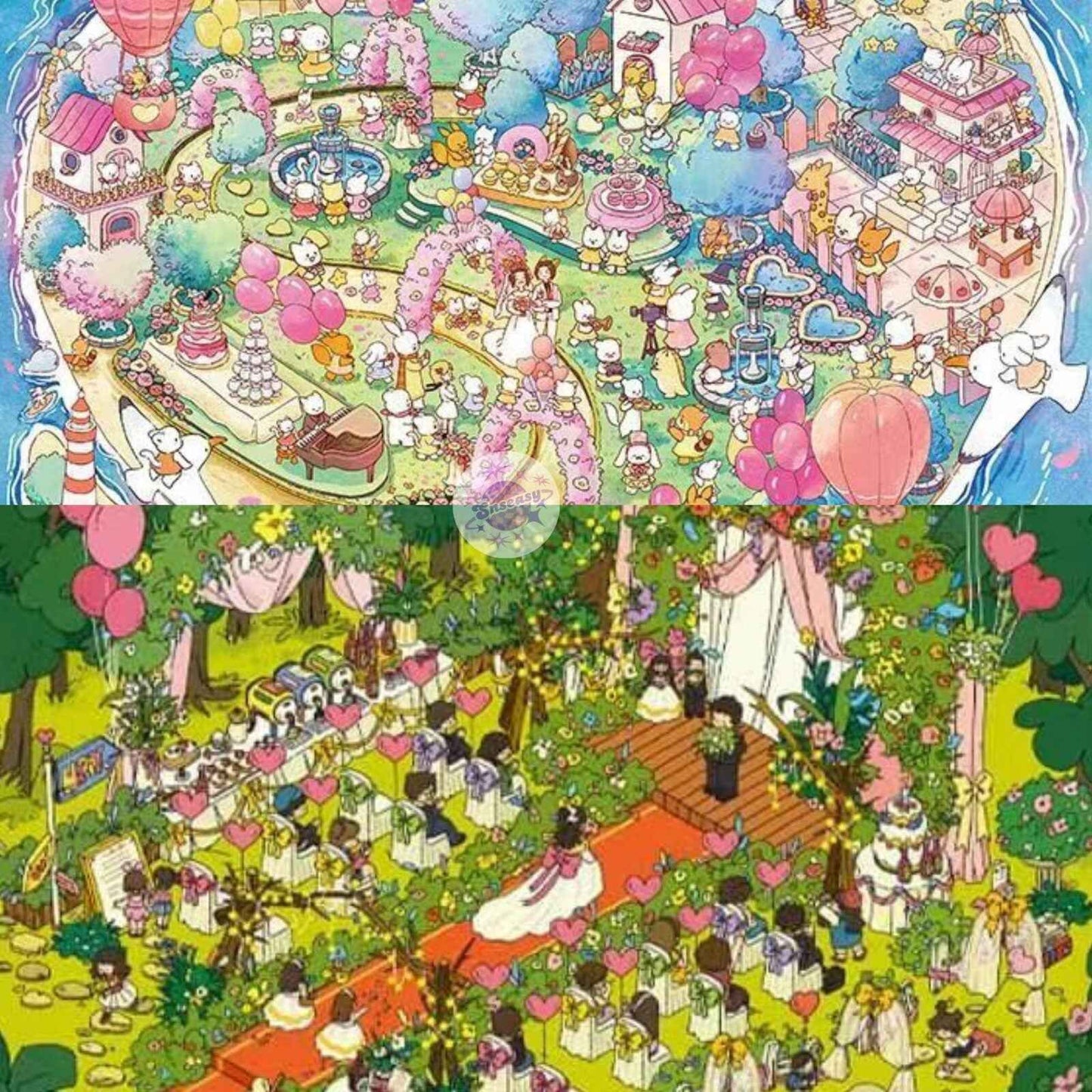Dream Sweet Wedding – 3D Sticker Scenes Plus Size - 2 Theme Sets: Island Wedding | Lawn Wedding