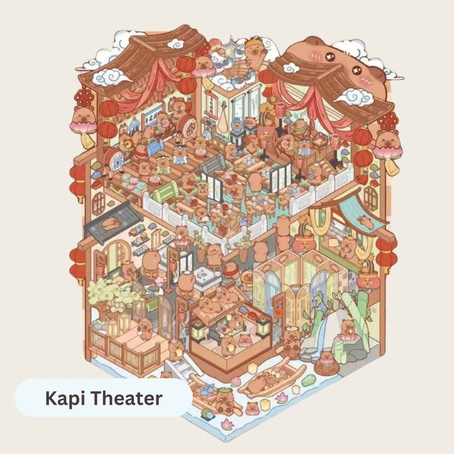 3-Story Grand Buildings 6.0 – 3D Sticker Scenes - 4 Theme Sets: Technisches Museum | Fun Ski Resort | Wonder Aquarium | Kapi Theater