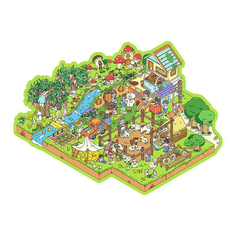 Farm & Ranch Plus Edition – 3D DIY Sticker Scenes - 2 Theme Sets: Happy Farm | Sunshine Ranch