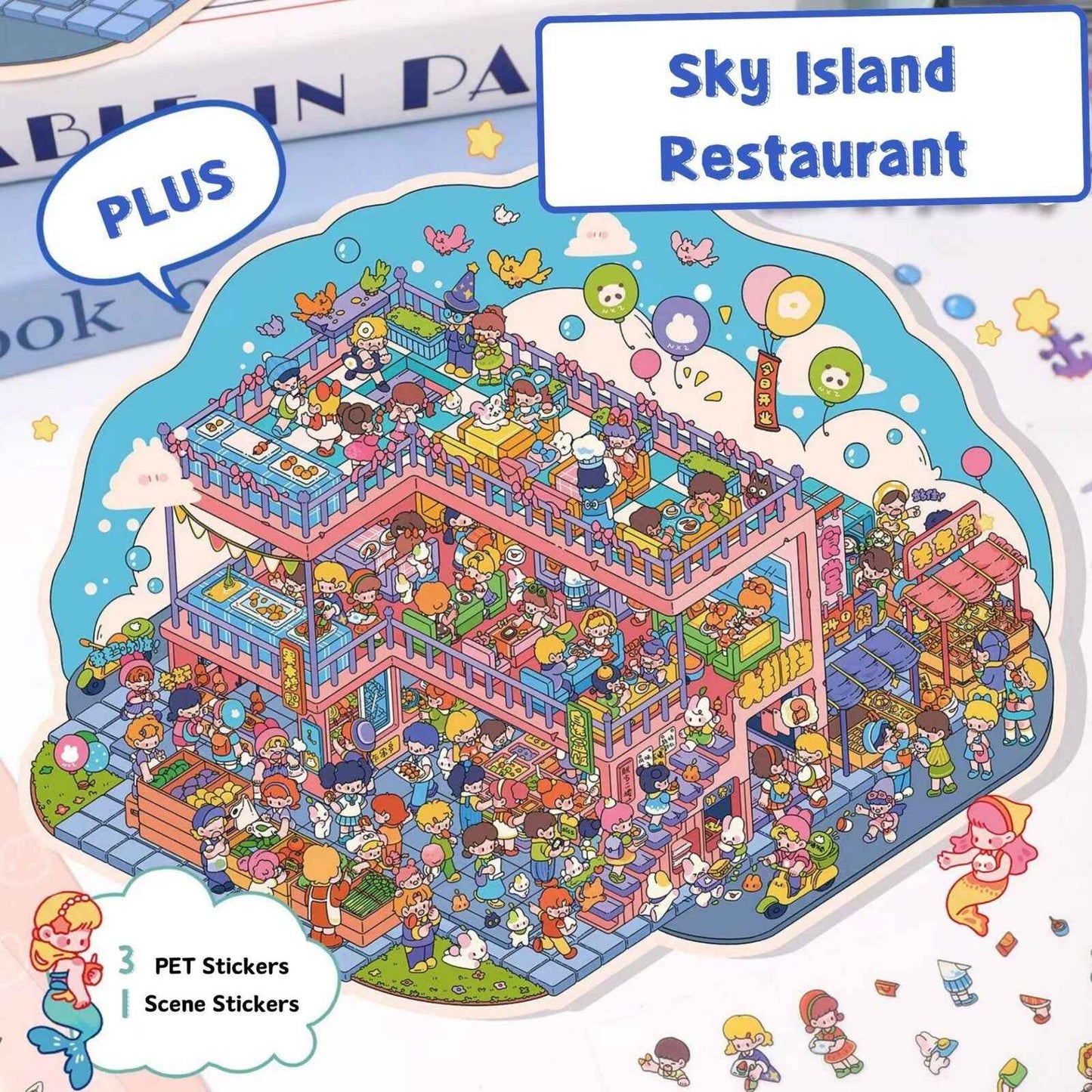 3-Story Grand Buildings 7.0 – Fantasy Adventure – 2 Theme Sets: Underwater Train Journey | Sky Island Restaurant