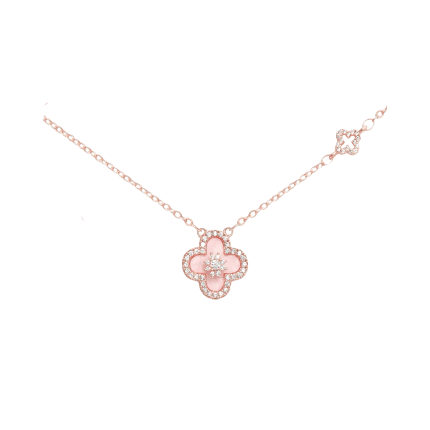 Pink Clover Jewelry Set