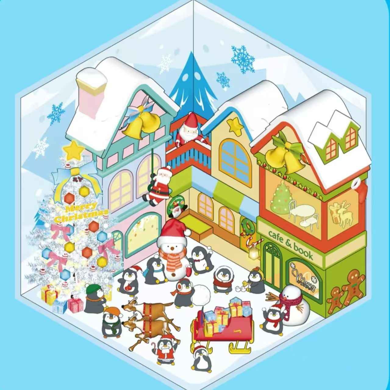 Cute Animal Creative Themes 2.0+3.0 – 3D Sticker Scenes - 10 Theme Sets: Capybara Toy Store | Duckling Paradise | Magic Library | Little Monster Record Shop | Little Bedroom | Little Living Room | Arcade | Magic House | Christmas | Panda Tea House