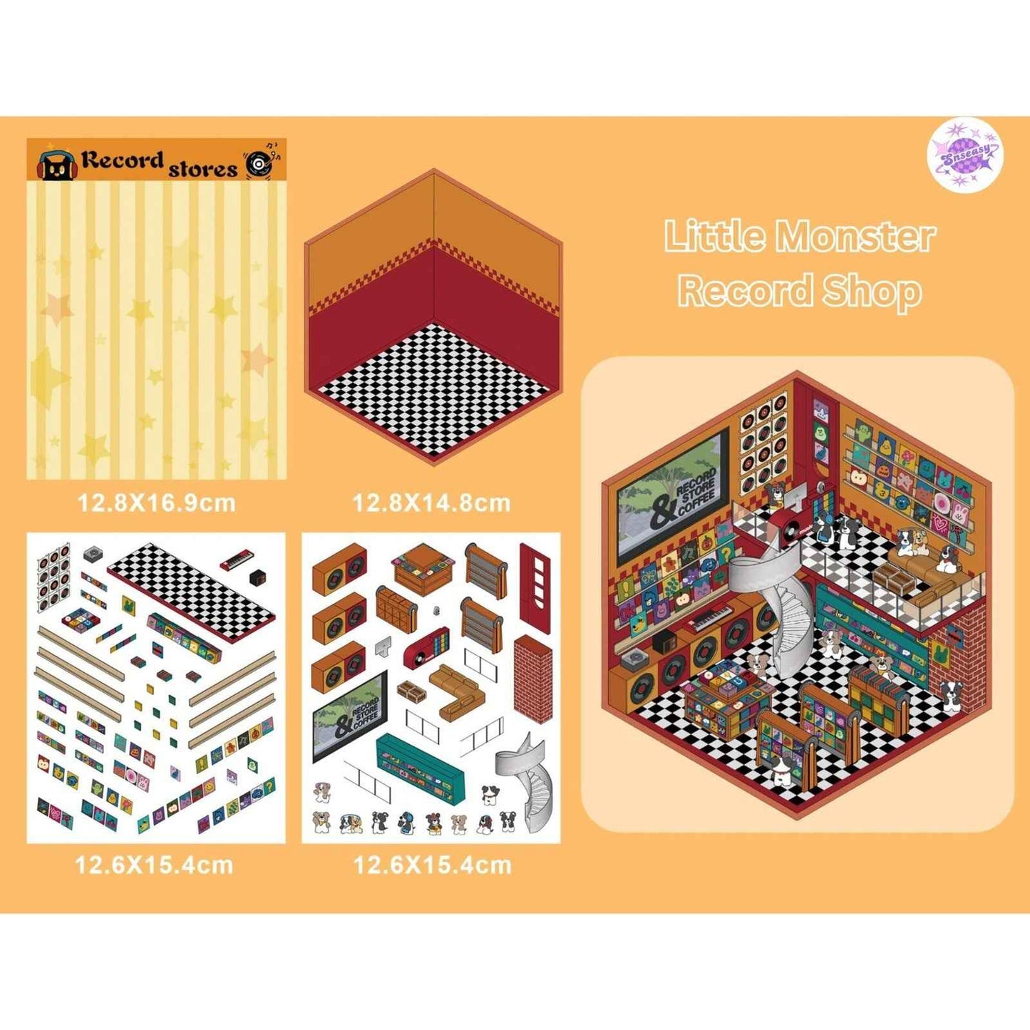 Cute Animal Creative Themes 2.0+3.0 – 3D Sticker Scenes - 10 Theme Sets: Capybara Toy Store | Duckling Paradise | Magic Library | Little Monster Record Shop | Little Bedroom | Little Living Room | Arcade | Magic House | Christmas | Panda Tea House