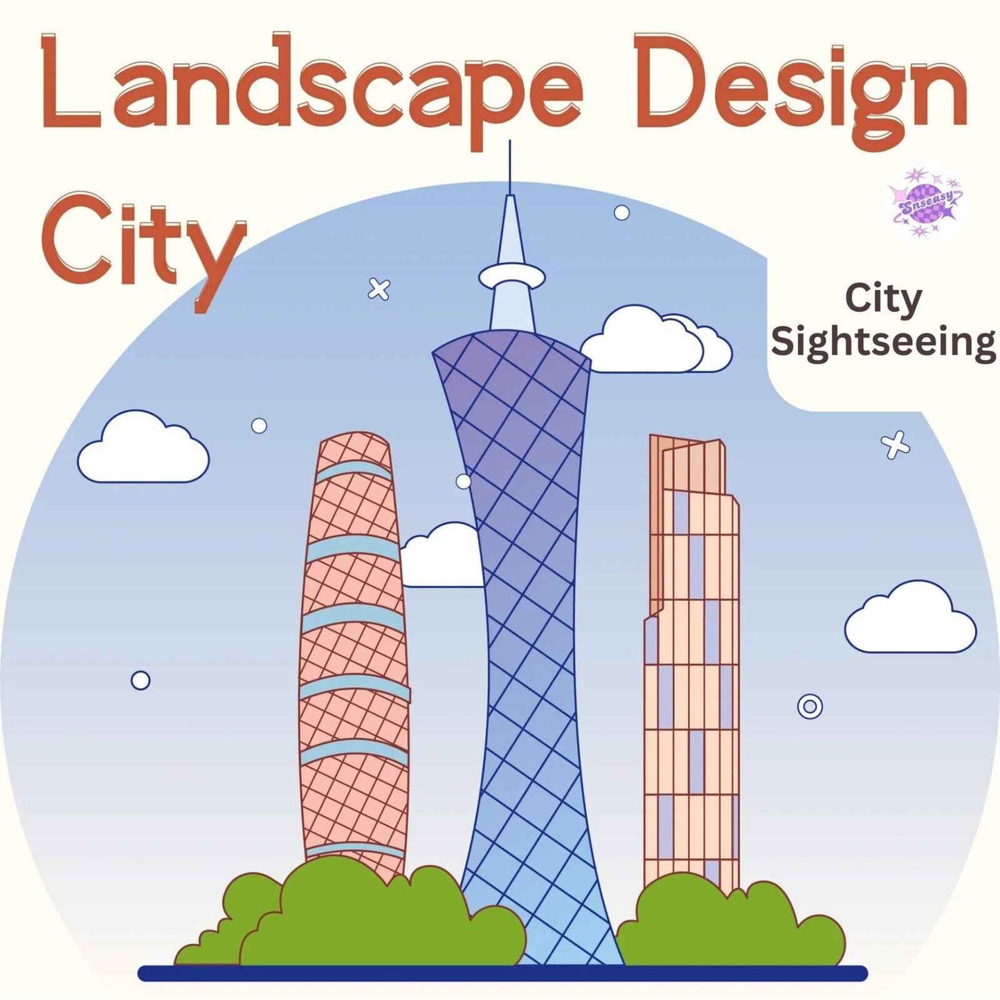City Theme – Original Design – 3D Miniature Sticker Scenes - 2 Theme Sets: City Walk | City Sightseeing