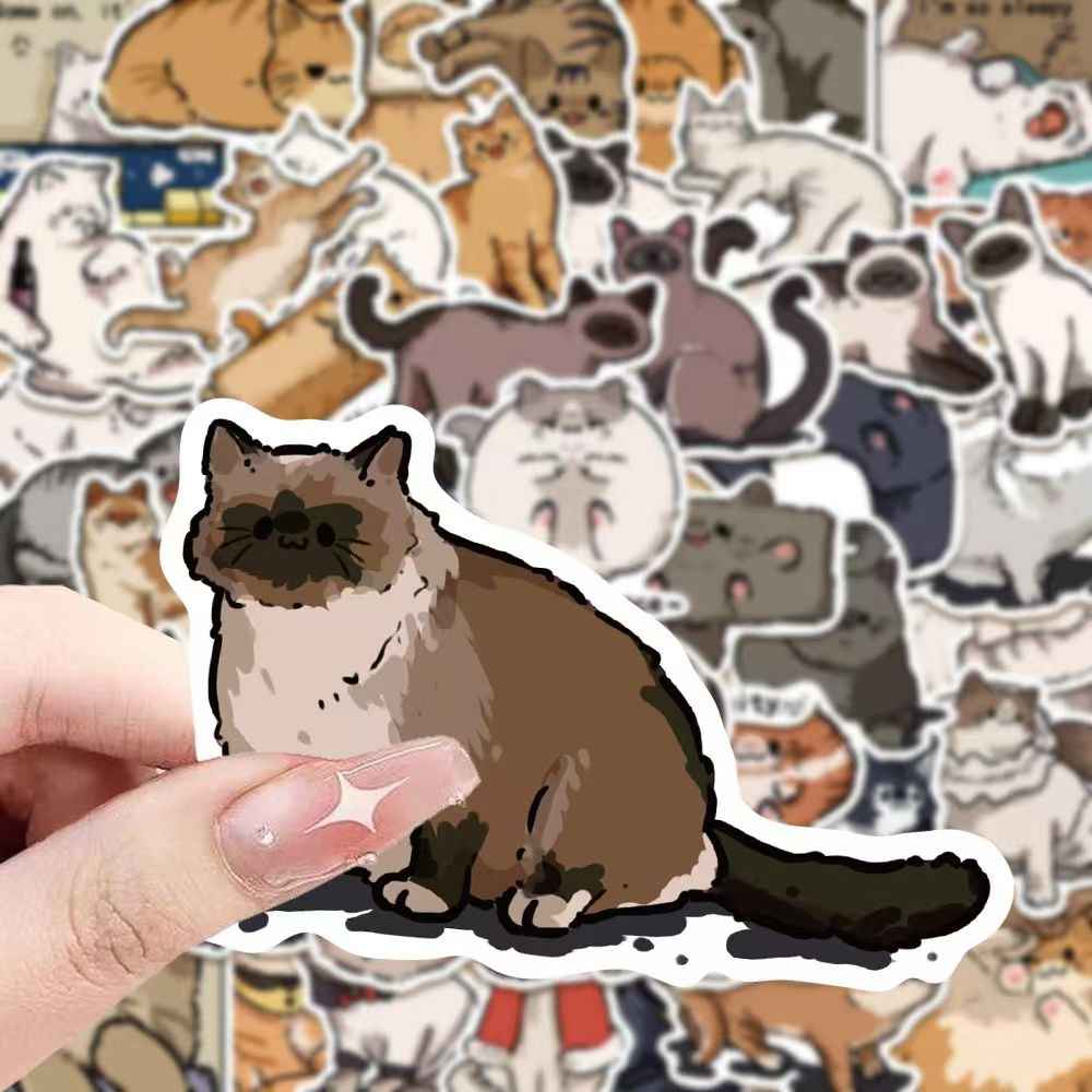 Graffiti Cats & Dogs 100-Piece Sticker Pack | Fun Characters, DIY Crafting, Journal, Laptop, Water Bottle, Scrapbooking, Reusable, Waterproof PVC