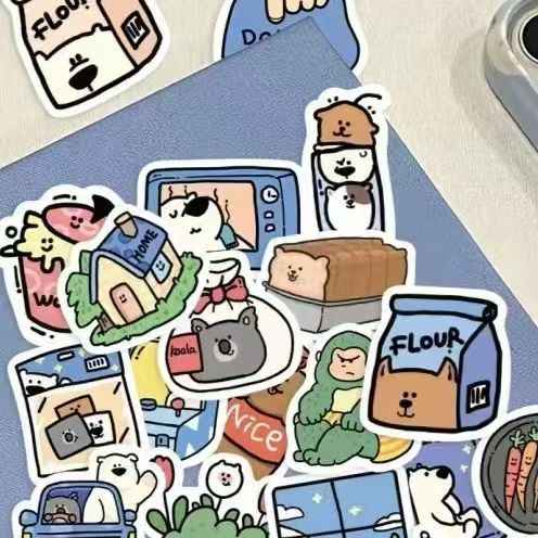 Animal Hotel 100-Piece Sticker Pack | Cute Animals, DIY Crafting, Journal, Laptop, Water Bottle, Scrapbooking, Reusable, Waterproof PVC