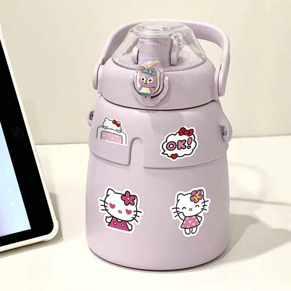 Cartoon Cute Hello Kitty 120-Piece Sticker Pack | Non-Repeating Designs, DIY Crafting, Journal, Laptop, Water Bottle, Scrapbooking, Reusable, Waterproof PVC