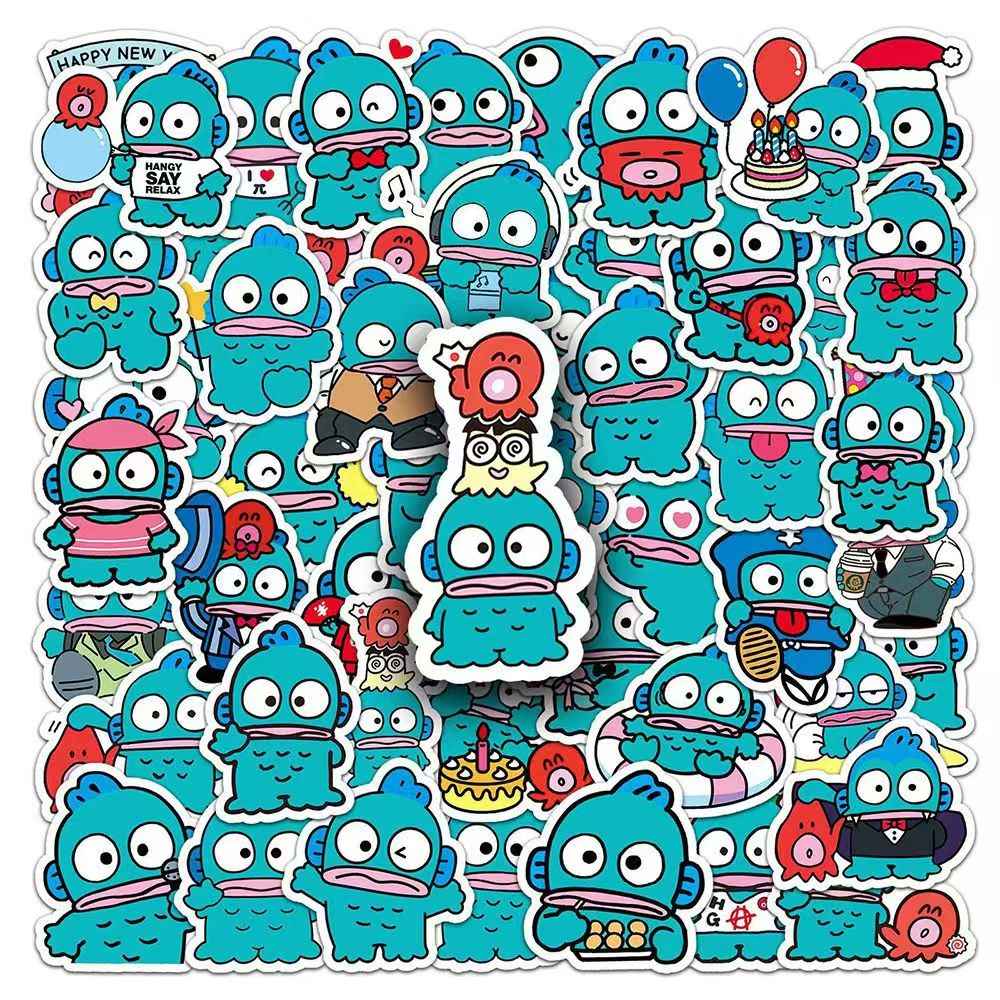 Cute Ugly Fish Hanton 50-Piece Sticker Pack | Fun Characters, DIY Crafting, Journal, Laptop, Water Bottle, Scrapbooking, Reusable, Waterproof PVC (Copy)